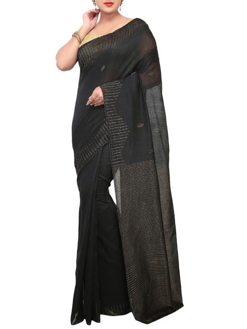 ghicha border handloom saree with blouse - 14661412 - Very Small Image - 1