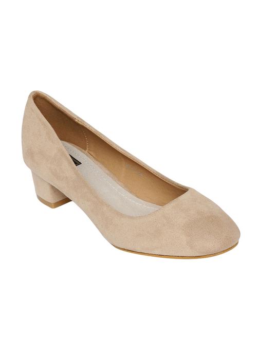 beige suede slip on pumps - 14664615 - Very Small Image - 1