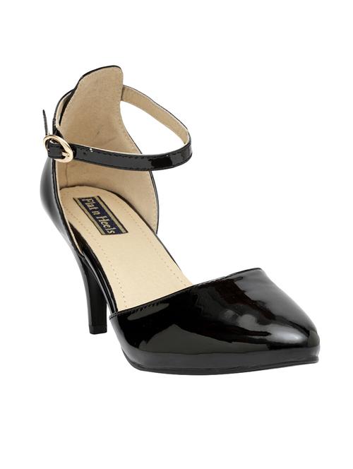 black sheet ankle strap sandals - 14664657 - Very Small Image - 1