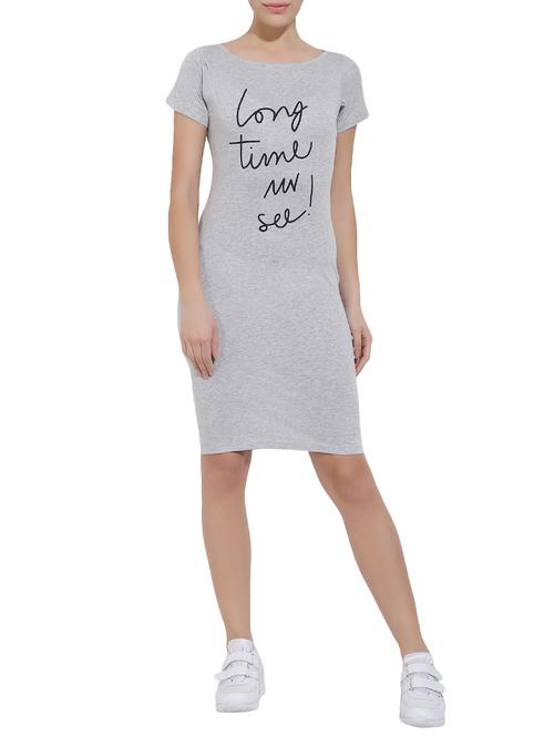 grey hosery sheath dress - 14664686 - Very Small Image - 1