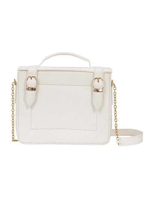 white leatherette sling bag - 14664774 - Very Small Image - 1