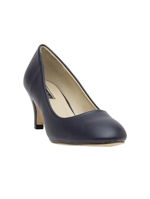 blue faux leather slip on pumps - 14665501 - Very Small Image - 1