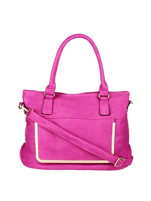 pink leatherette  regular handbag - 14665621 - Very Small Image - 1