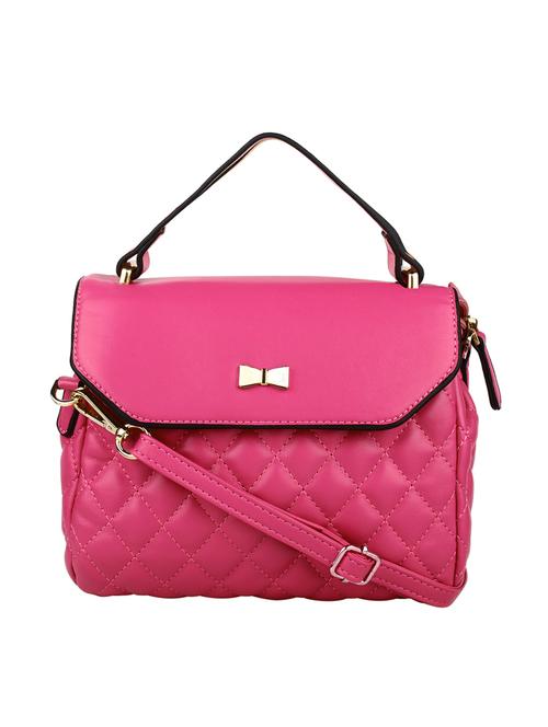 pink leatherette  regular sling bag - 14665637 - Very Small Image - 1