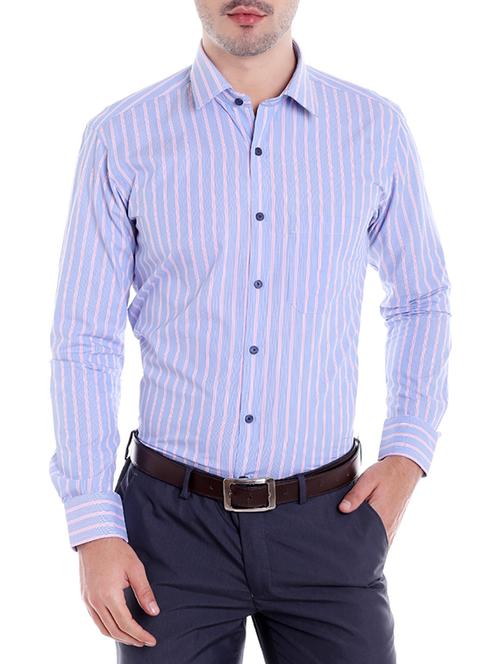 blue polyester formal shirt - 14666382 - Very Small Image - 1