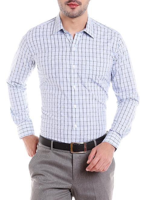 light blue cotton formal shirt - 14666391 - Very Small Image - 1