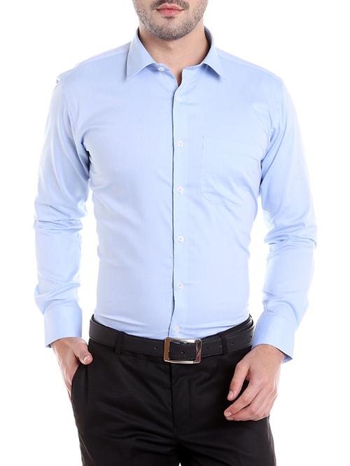 blue cotton formal shirt - 14666462 - Very Small Image - 1