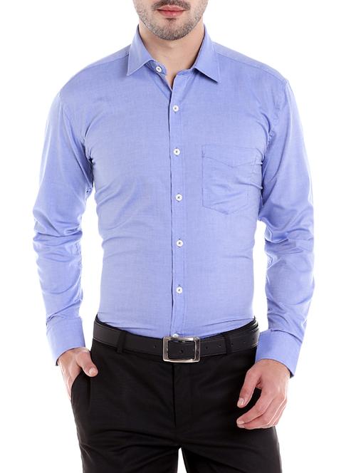 blue cotton formal shirt - 14666464 - Very Small Image - 1