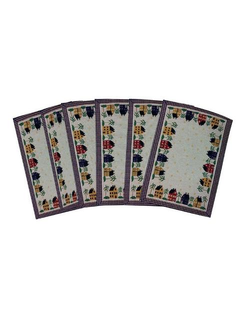 table mats (set of 6)on jacquard cotton fabric - 14670395 - Very Small Image - 1