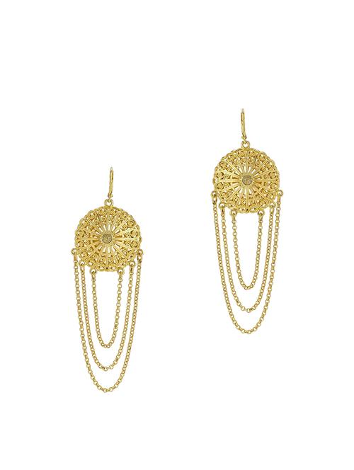 gold gold plated drop earrings - 14671611 - Very Small Image - 1