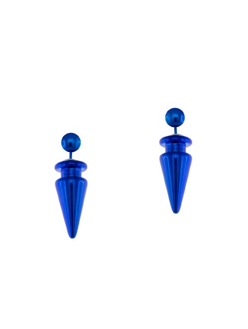 blue metal drop earrings - 14671922 - Very Small Image - 1