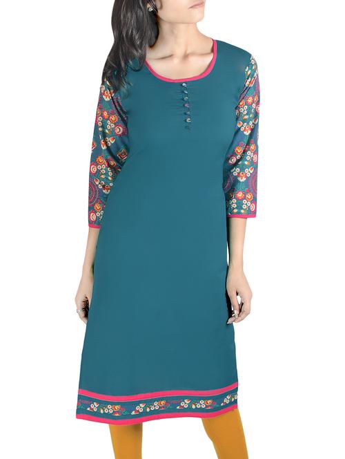 bluecotton straight kurta - 14674892 - Very Small Image - 1