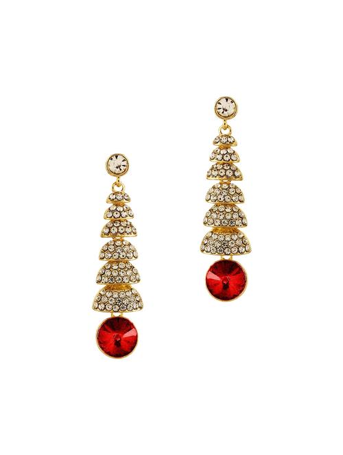 red metal drop earrings - 14675096 - Very Small Image - 1