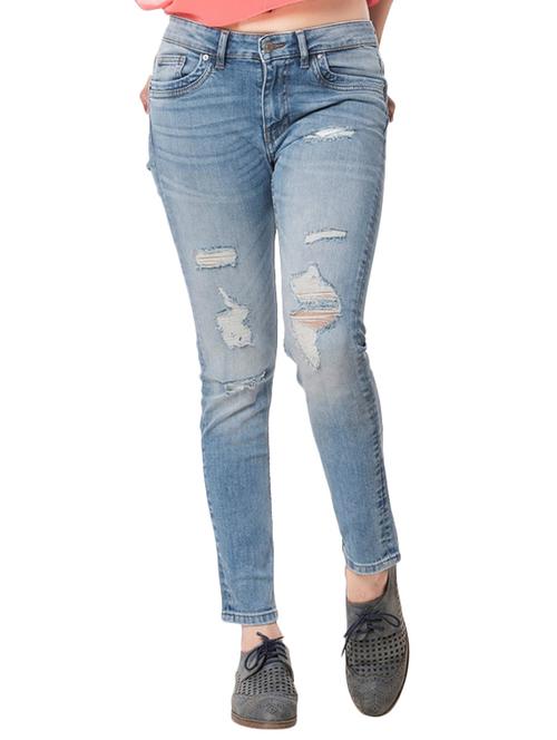distressed skinny fit jeans - 14677306 - Very Small Image - 1