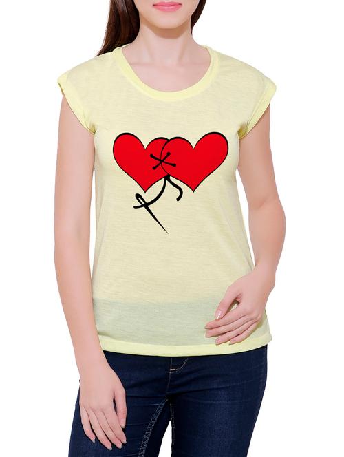 yellow printed tee - 14678921 - Very Small Image - 1