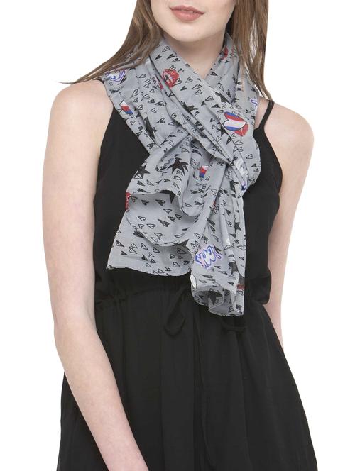 printed polyester stole - 14680049 - Very Small Image - 1
