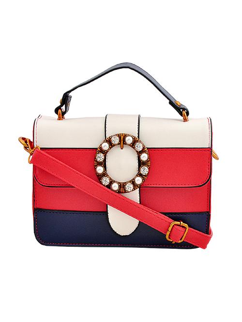 white leatherette  sling bag - 14680722 - Very Small Image - 1