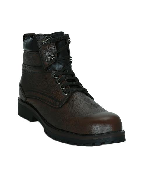 brown leather high ankle boot - 14683699 - Very Small Image - 1