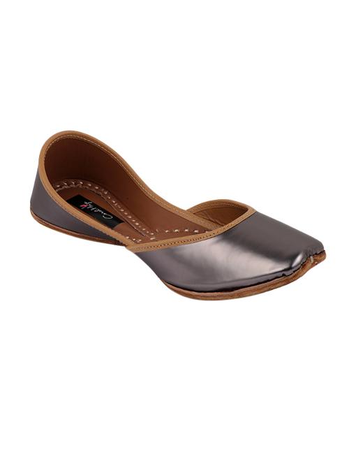 coral haze silver leather jutti - 14697692 - Very Small Image - 1