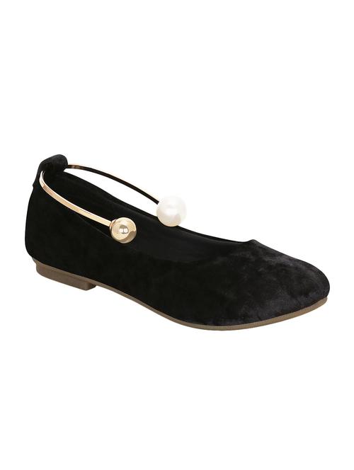 black faux leather slip on ballerina - 14705301 - Very Small Image - 1