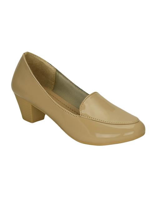 beige faux leather slip on pumps - 14705305 - Very Small Image - 1
