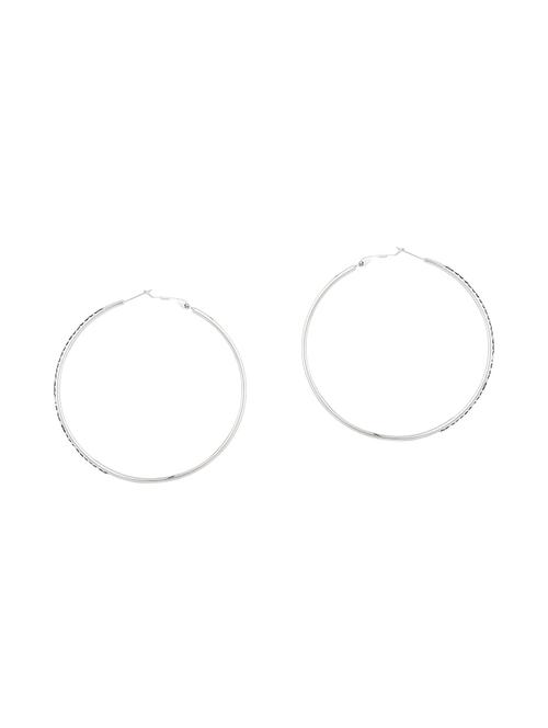 silver tone hoop earrings - 14712227 - Very Small Image - 1