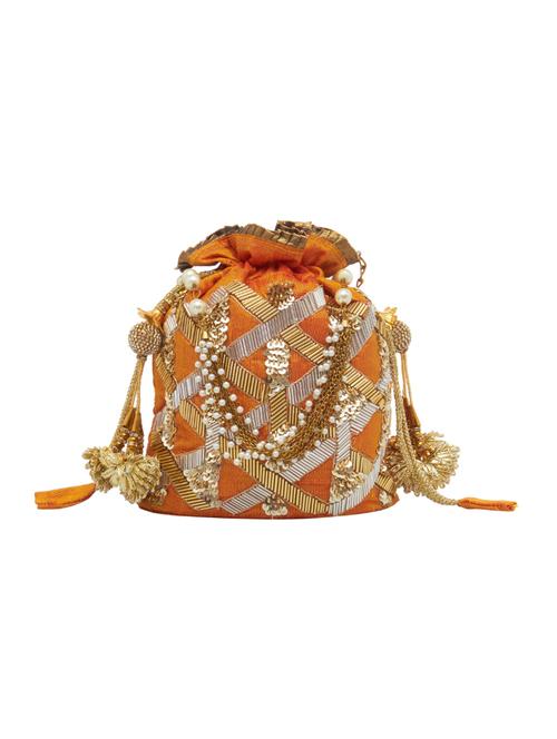 yellow silk regular potli - 14712420 - Very Small Image - 1