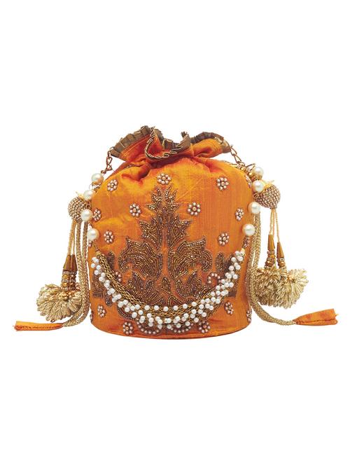 brown silk regular potli - 14712427 - Very Small Image - 1