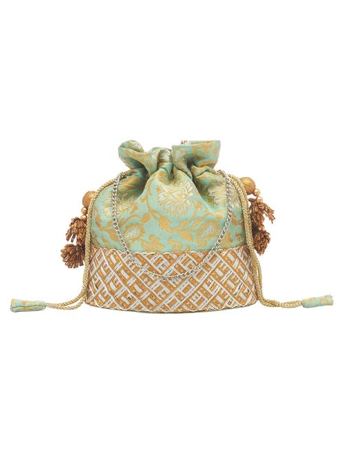 green silk regular potli - 14712432 - Very Small Image - 1