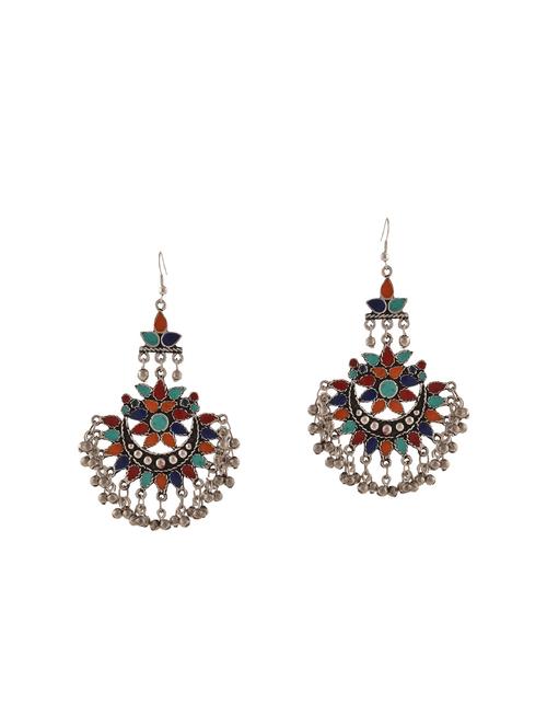 silver silver plated chandelier earrings - 14714092 - Very Small Image - 1