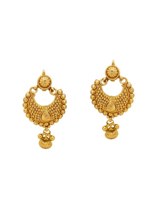 gold gold plated chandballi earrings - 14714108 - Very Small Image - 1
