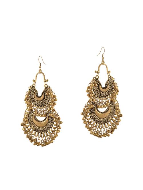 copper silver plated chandelier earrings - 14714209 - Very Small Image - 1