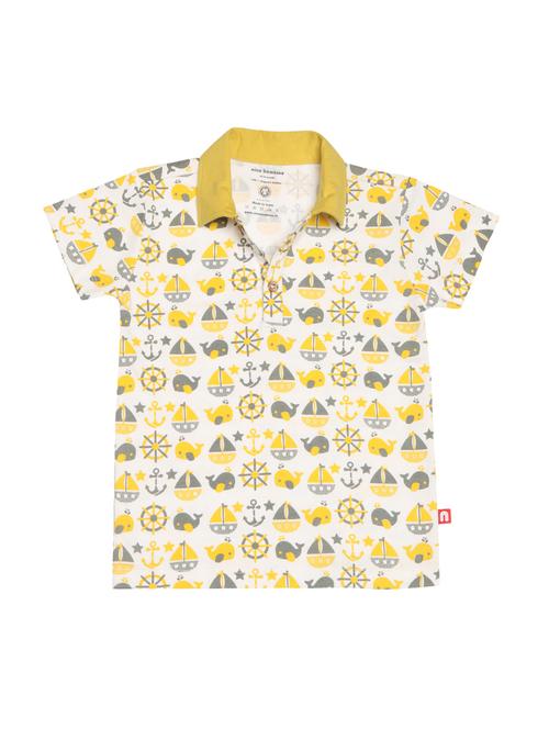 polo neck quirky print t-shirt - 14720053 - Very Small Image - 1