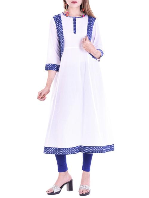 contrast a-line kurta - 14724624 - Very Small Image - 1