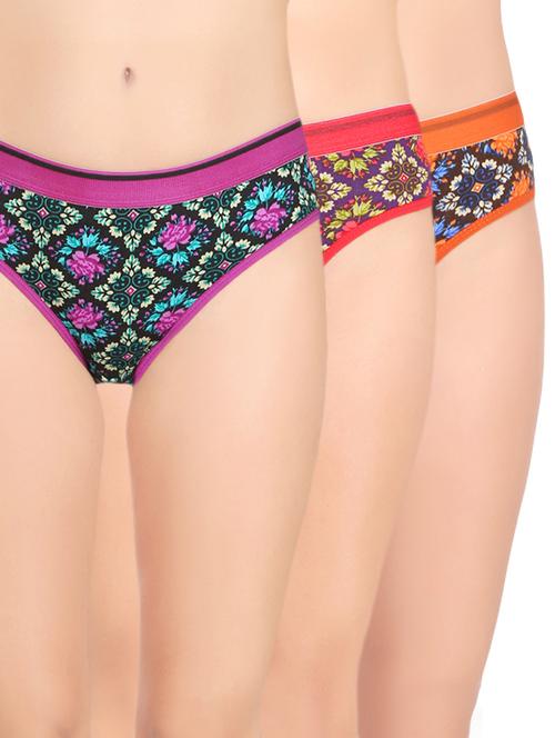 set of 3 multi colored panty - 14727686 - Very Small Image - 1