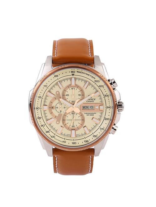 casio beige dial men chronograph watch-ex257 - 14730226 - Very Small Image - 1