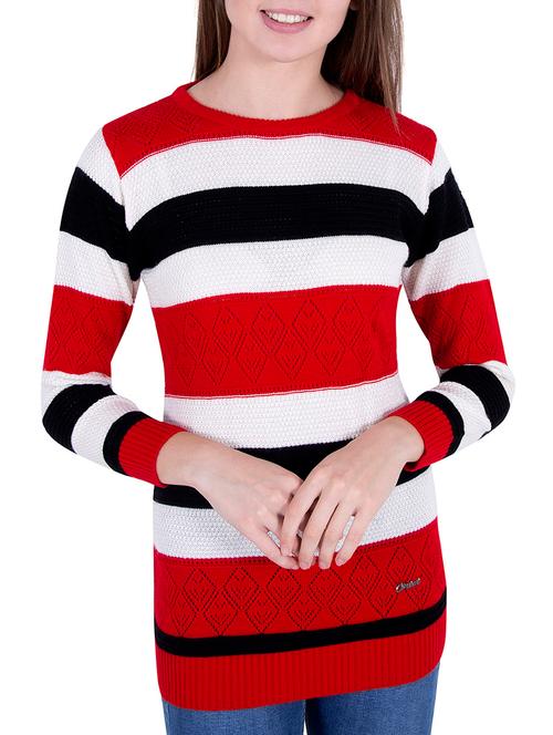 red woolen pullover - 14730363 - Very Small Image - 1