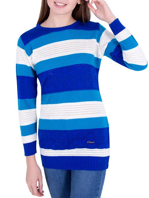 blue woolen pullover - 14730364 - Very Small Image - 1