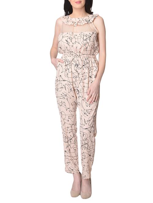 pink crepe full leg  jumpsuit - 14735031 - Very Small Image - 1