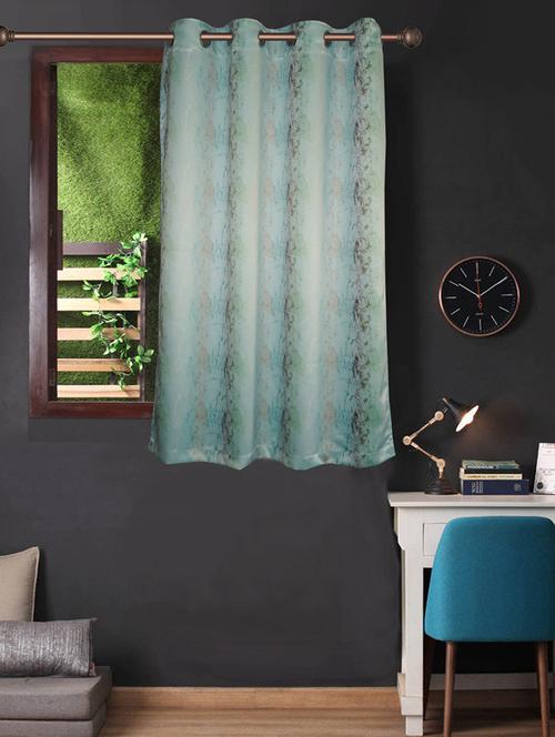 printed light blue based abstract window curtain - 14735343 - Very Small Image - 1