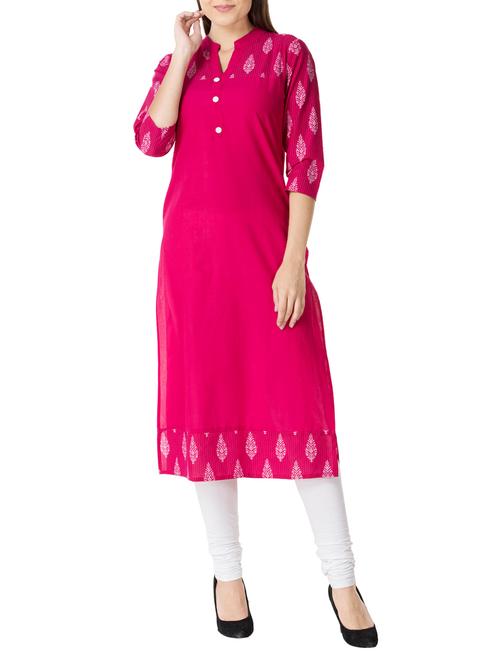 printed straight kurta - 14736652 - Very Small Image - 1