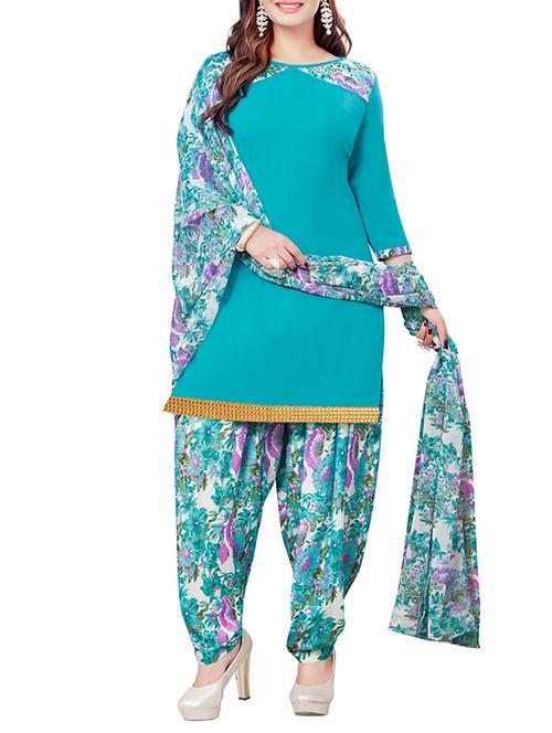 blue crepe unstitched suit - 14737005 - Very Small Image - 1