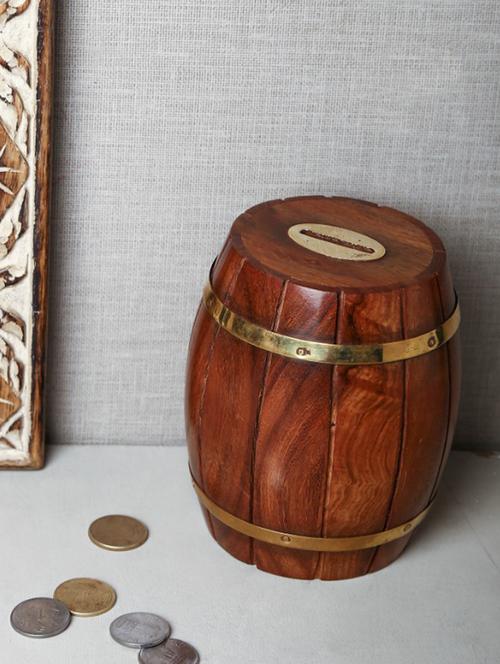 barrel wooden money bank - 14738354 - Very Small Image - 1
