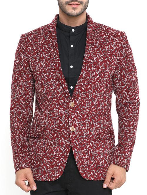 red cotton casual blazer - 14738776 - Very Small Image - 1