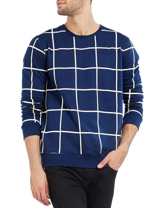 blue windowpane checkered t-shirt - 14741057 - Very Small Image - 1