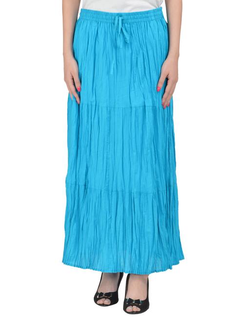 light blue cotton maxi skirt - 14742134 - Very Small Image - 1