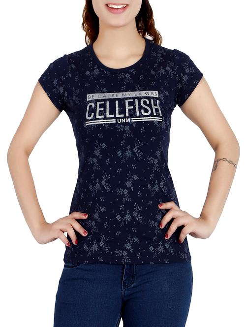 navy blue cotton tee - 14742224 - Very Small Image - 1