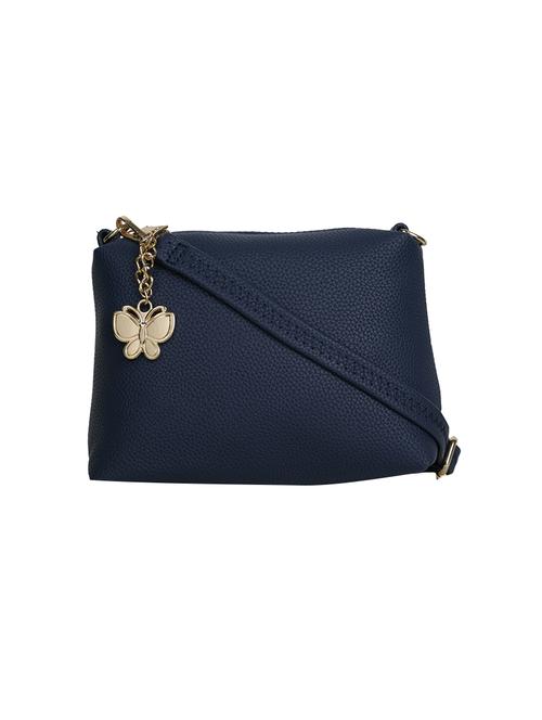 blue leatherette  regular sling bag - 14742430 - Very Small Image - 1