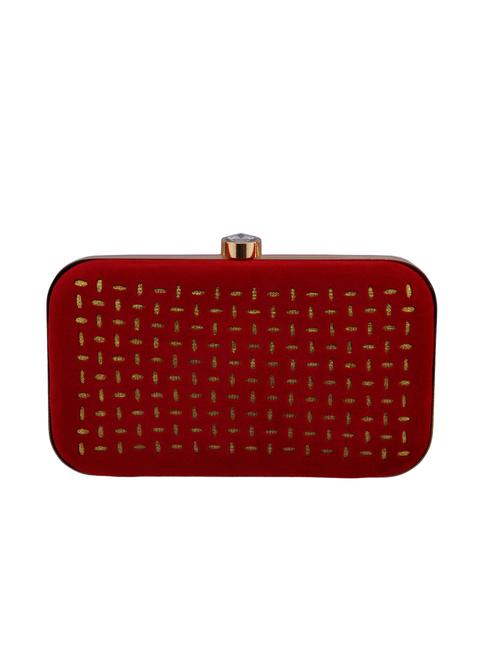 red velvet box clutch - 14742794 - Very Small Image - 1