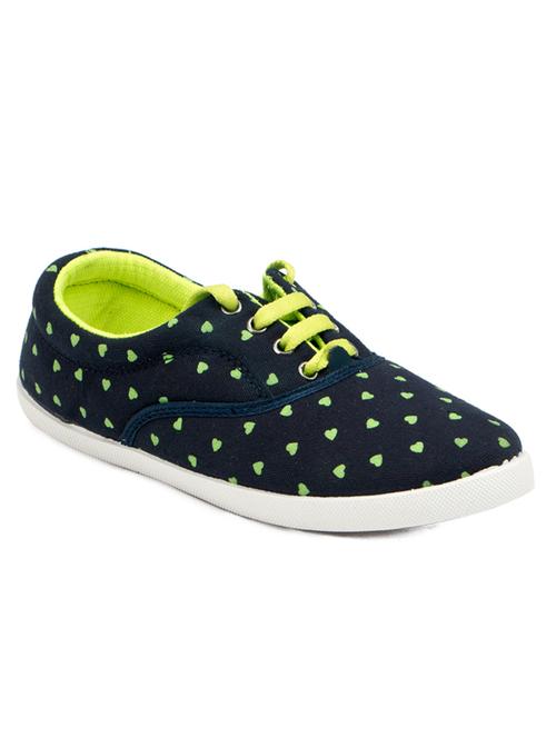 navy canvas laceup casual shoes - 14746703 - Very Small Image - 1